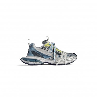 BALENCIAGA MEN'S 3XL SNEAKER IN WHITE BLUE YELLOW 734734W3XL59047